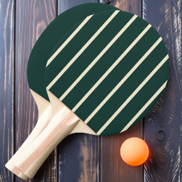 Raquete De Ping Pong Listras e Cor Sólida Verde Salvia