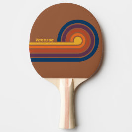Raquete De Ping Pong Listras Enroladas de Argila Seca ao Sol com Nome