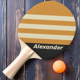 Raquete De Ping Pong Listras Golden Horizon Esportivo Vintage com Nome