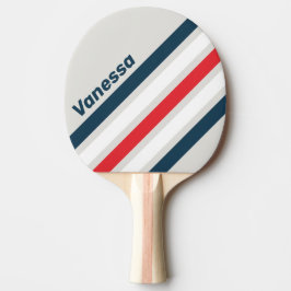 Raquete De Ping Pong Listras Inclinadas de Warbird com Nome