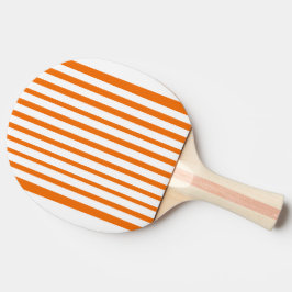Raquete De Ping Pong Listras Laranjas Estética Fofa Inicial Nome