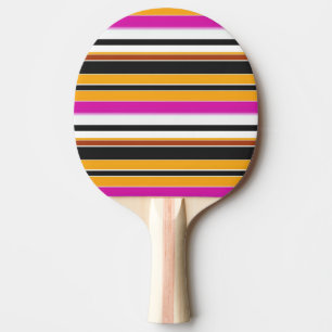 Raquete De Ping Pong Listras laranjas pretas fofas