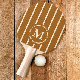 Raquete De Ping Pong Listras Monogram Color Areia Queimada