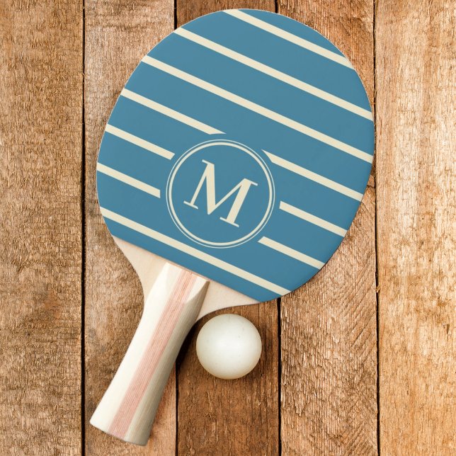 Raquete De Ping Pong Listras Monogram Cor Água-Profunda (Criador carregado)