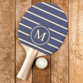 Raquete De Ping Pong Listras Monogram em Cor de Brisa Lavanda