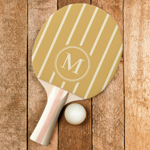 Raquete De Ping Pong Listras Monograma Areia Cor do Nascer do Sol