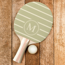Raquete De Ping Pong Listras Monograma Cor Sage Poeira