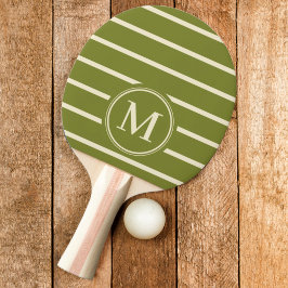 Raquete De Ping Pong Listras Monograma Verde Salgueiro