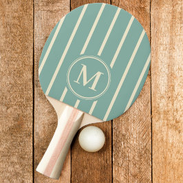 Raquete De Ping Pong Listras Monogramadas Cor Aqua Reef