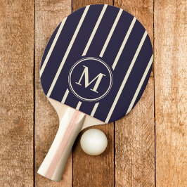 Raquete De Ping Pong Listras Monogramadas Cor Midnight Ocean