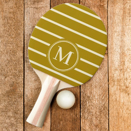 Raquete De Ping Pong Listras Monogramadas na cor Desert Sage