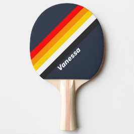 Raquete De Ping Pong Listras Náuticas Vintage do Porto com Nome