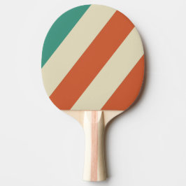 Raquete De Ping Pong Listras Negritas Atemporais Rétro