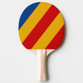 Raquete De Ping Pong Listras Negritas Quentes e Retrô