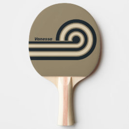 Raquete De Ping Pong Listras onduladas do deserto tempestuoso retrô com