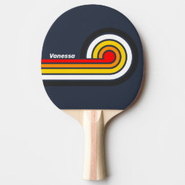 Raquete De Ping Pong Listras Onduladas do Porto Náutico Vintage com Nom