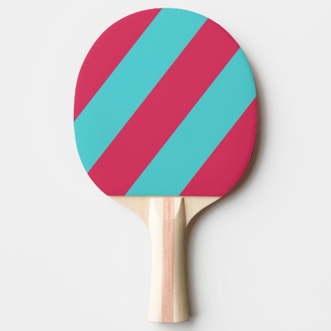Raquete De Ping Pong Listras Ousadas Brisa Tropical Retrô (Frente)