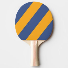 Raquete De Ping Pong Listras Ousadas do Pôr do Sol Azul Retrô