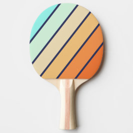 Raquete De Ping Pong Listras Ousadas Estilo Retrô Vintage