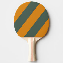 Raquete De Ping Pong Listras Ousadas Ferrugem Laranja Retrô