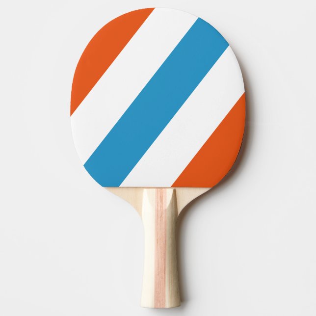 Raquete De Ping Pong Listras Ousadas Nostálgicas de Verão (Frente)