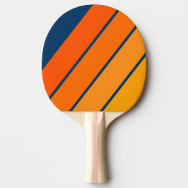 Raquete De Ping Pong Listras Ousadas Vintage Azul