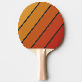 Raquete De Ping Pong Listras Ousadas Vintage Crepúsculo da Meia-Noite