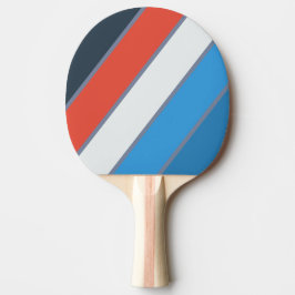 Raquete De Ping Pong Listras Ousadas Vintage Escuro