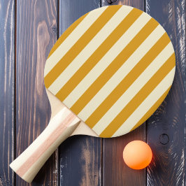 Raquete De Ping Pong Listras Polo Cor Botão-de-ouro Queimado