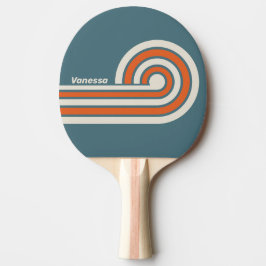 Raquete De Ping Pong Listras Retrô de Surfside com Nome