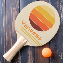 Raquete De Ping Pong Listras Rotação Retro