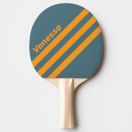 Raquete De Ping Pong Listras Triangulares Retro Sunshine com Nome