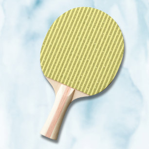 Raquete De Ping Pong Listras Verticais no Estilo Brilho Amarelo Intenso