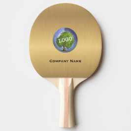 Raquete De Ping Pong Logotipo comercial Dourado