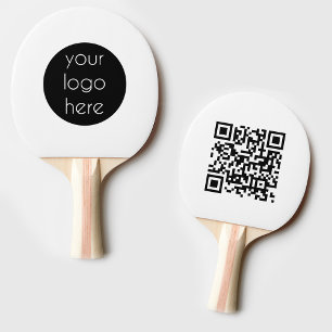 Raquete De Ping Pong Logotipo comercial Empresa QR Code Tênis Mesa