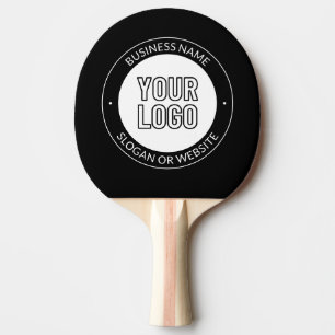 Raquete De Ping Pong Logotipo comercial ou Design e Modelo de texto edi