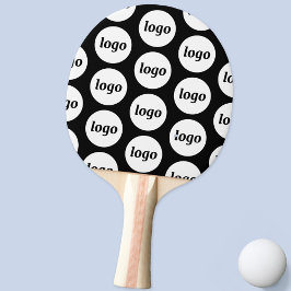 Raquete De Ping Pong Logotipo de padrão comercial Promocional preto