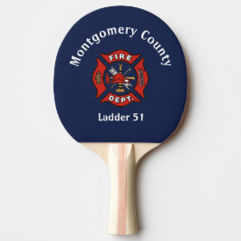 Raquete De Ping Pong Logotipo do Fire Department Personalizado