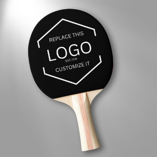 Raquete De Ping Pong Logotipo preto Fundo Promocional comercial