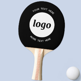 Raquete De Ping Pong Logotipo simples com texto Promocional para empres