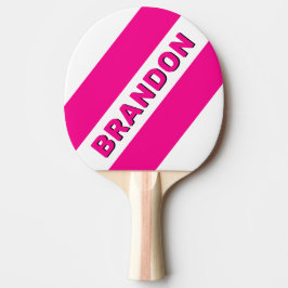 Raquete De Ping Pong Lollipop Cor-de-rosa retroativo com três faixas de