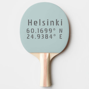 Raquete De Ping Pong Longitude de Helsinki Latitude