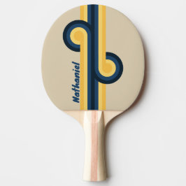 Raquete De Ping Pong Loop de Areia de Praia Vintage com Nome
