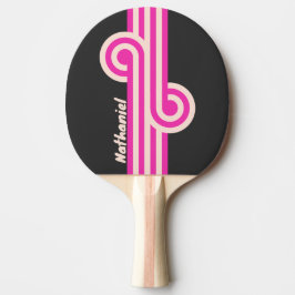 Raquete De Ping Pong Loop de Balão de Goma Retro com Nome