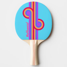 Raquete De Ping Pong Loop de Listra de Vidro do Mar com Nome