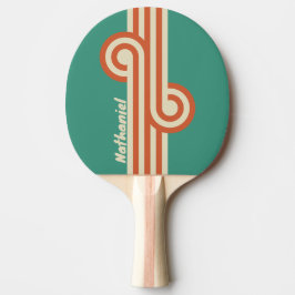 Raquete De Ping Pong Loop Retro Atemporal com Nome