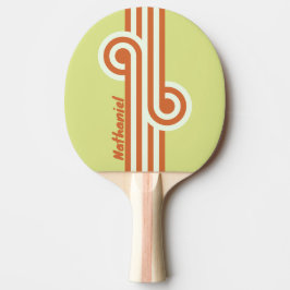 Raquete De Ping Pong Loop Retrô de Cacto do Deserto com Nome