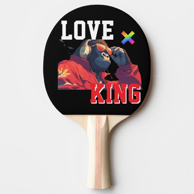 Raquete De Ping Pong LOVE × GORILLA - Custom (Frente)