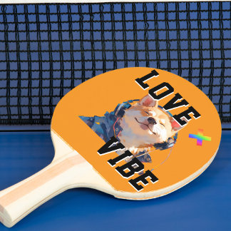 Raquete De Ping Pong LOVE × SHIBA - Custom