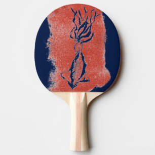Raquete De Ping Pong "Lula gigante em azul escuro" Ping Pong Paddle